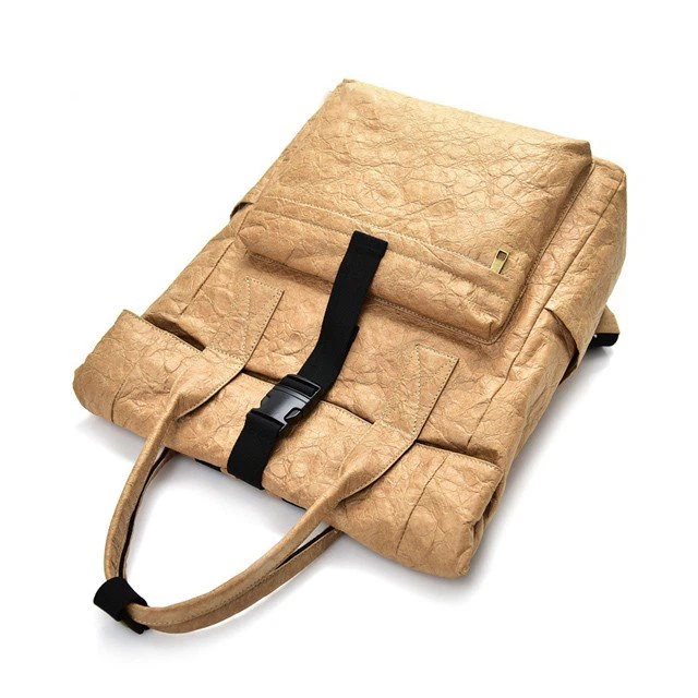 Vegan Tyvek Paper Rolltop Backpack