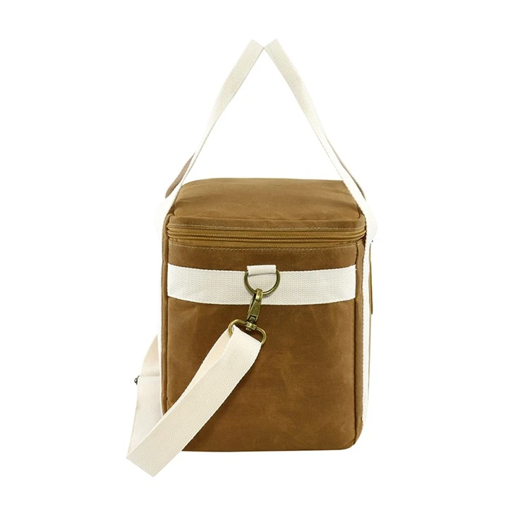 Waxed Canvas Lunch Cooler Crossbody Bag Wholesale