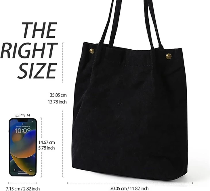 Fashion Corduroy Tote Bag